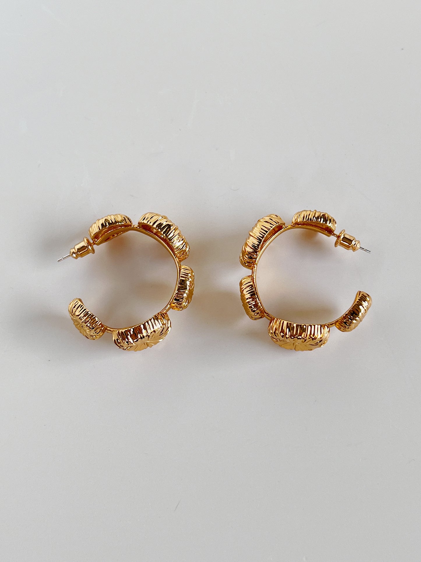 Sophia Textured Hoop Earrings