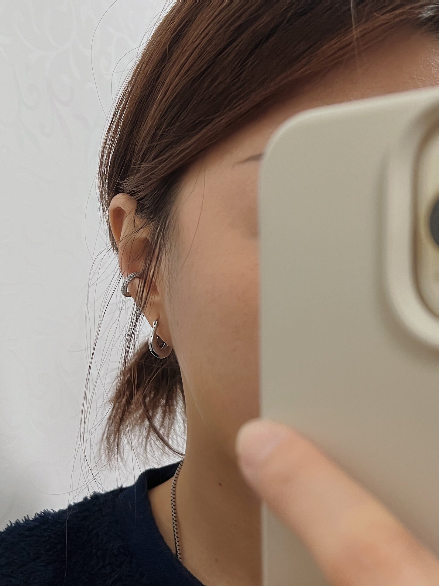 Premium silver hoop earrings, perfect for enhancing your jewelry wardrobe.