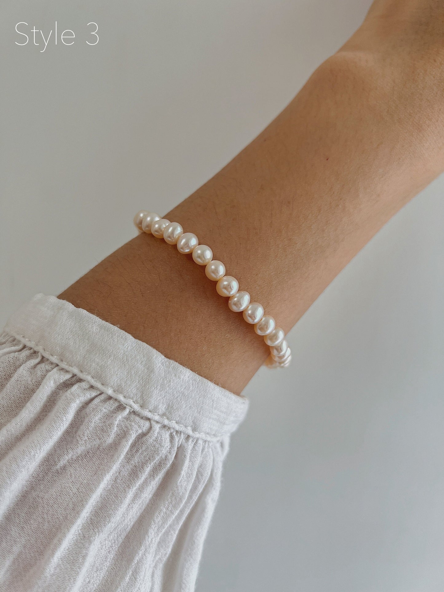 Natural Pearl Beaded Bracelet, Pearl Strechy Bracelet, Genuine Freshwater Pearl Bracelet, Parisian Baroque Pearl Statement Bracelet, Wedding