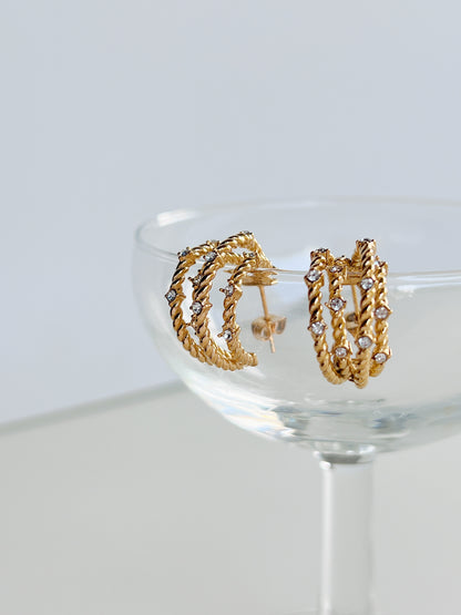 Lily Gold Multi Hoop Earrings