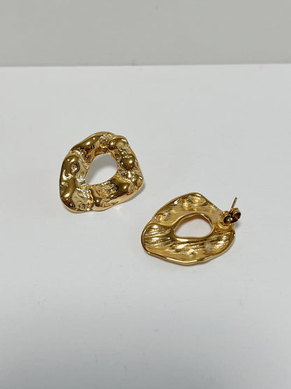 Medusa Molten Loop Stud Earrings