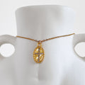 Gianna Oval Cross Medallion Necklace