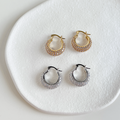 Stella Pave Diamond Hoop Earrings