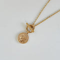 Maya Gold Medallion Necklace