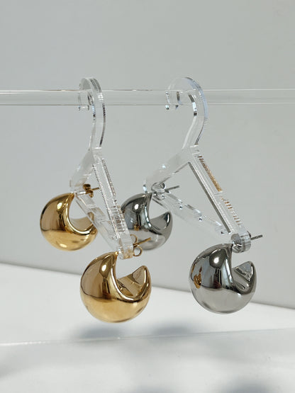 Evita Dome Hoop Earrings