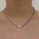 Lurice Asymmetrical Pearl Chain Necklace