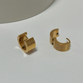 Cleo Ribbed Huggie Hoops