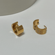 Cleo Ribbed Huggie Hoops
