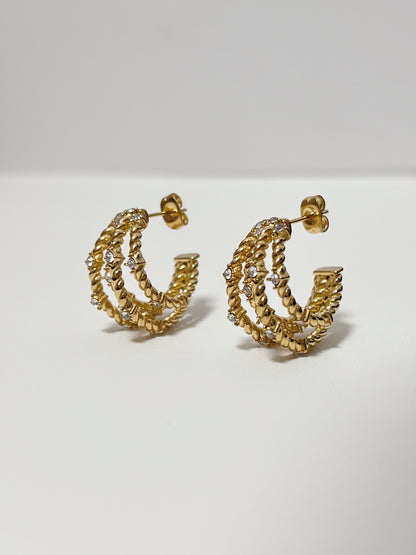 Lily Gold Multi Hoop Earrings