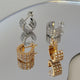 Carrie Wide Pavé Huggie Hoop Earrings