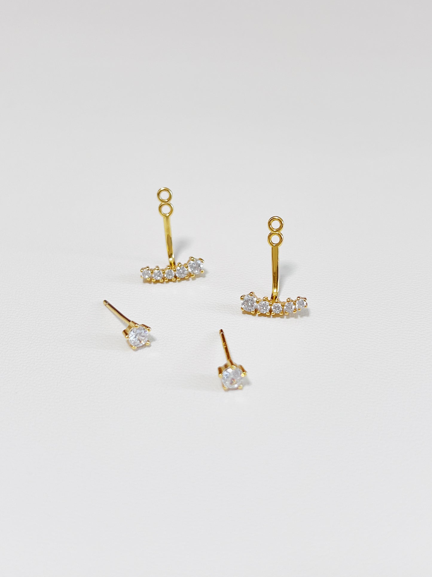 Navis CZ Diamond Ear Jacket Earrings