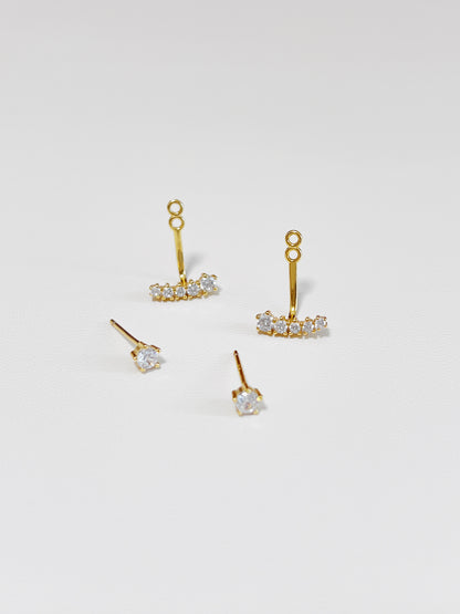 Navis CZ Diamond Ear Jacket Earrings