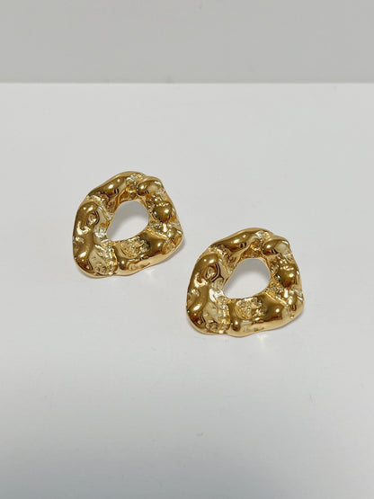 Medusa Molten Loop Stud Earrings