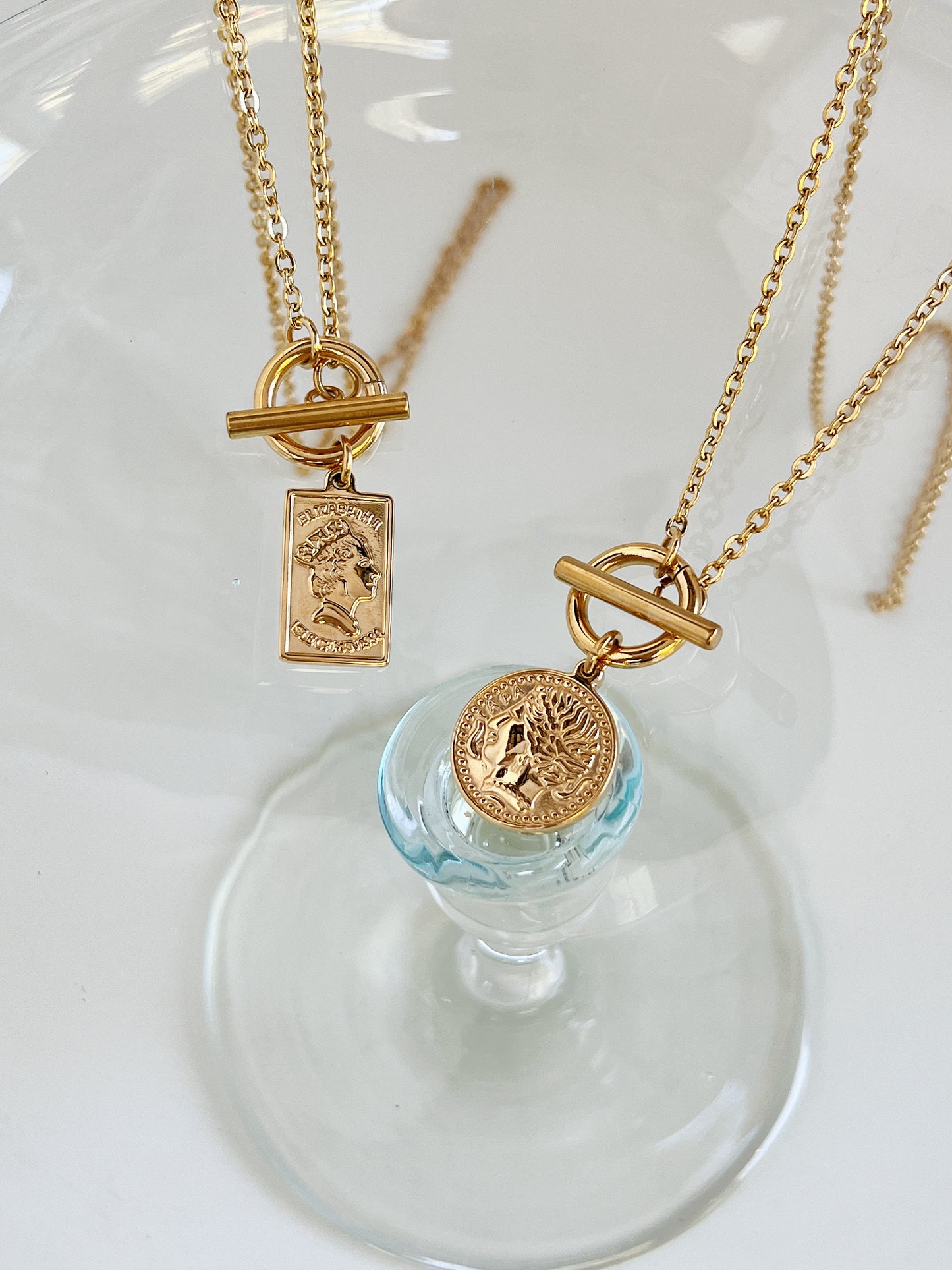 Maya Gold Medallion Necklace