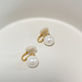 Audrey Pearl Stud Clip-On Earrings