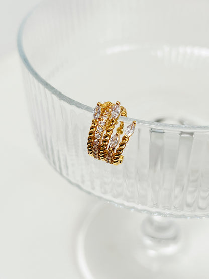 Top-down view of Anita waterproof gold cuff.