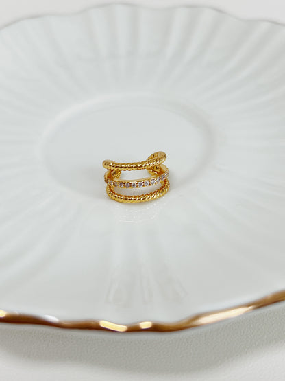 Front view of Jennie waterproof gold cuff.