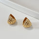 Cayla Textured Gold Teardrop Earrings
