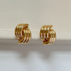 Edith Vintage Crossover Stud Earrings
