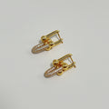 Clara Interlock Earrings With Diamond Simulants