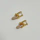 Clara Interlock Earrings With Diamond Simulants