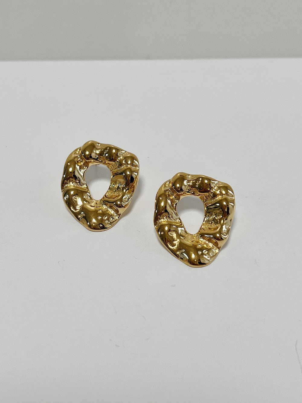 Medusa Molten Loop Stud Earrings