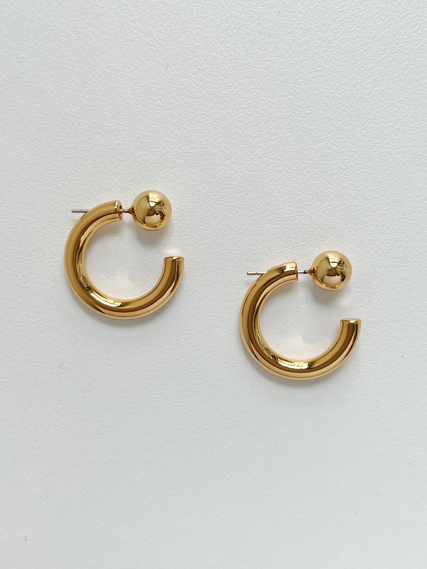 Jean Ball Front Hoop Earrings