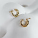 Gigi Hammered Clip On Huggie Earrings
