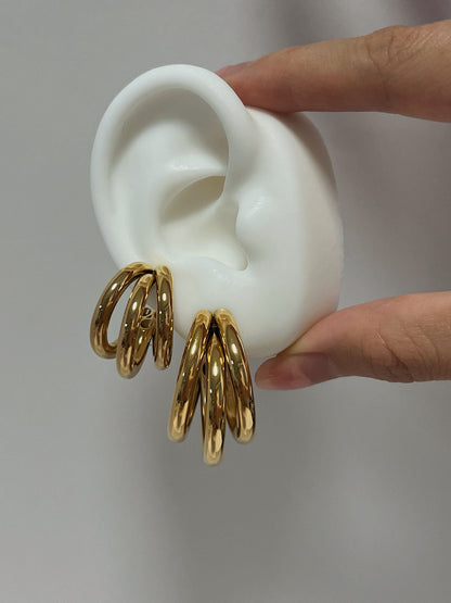 Ivette Triple Hoop Earrings