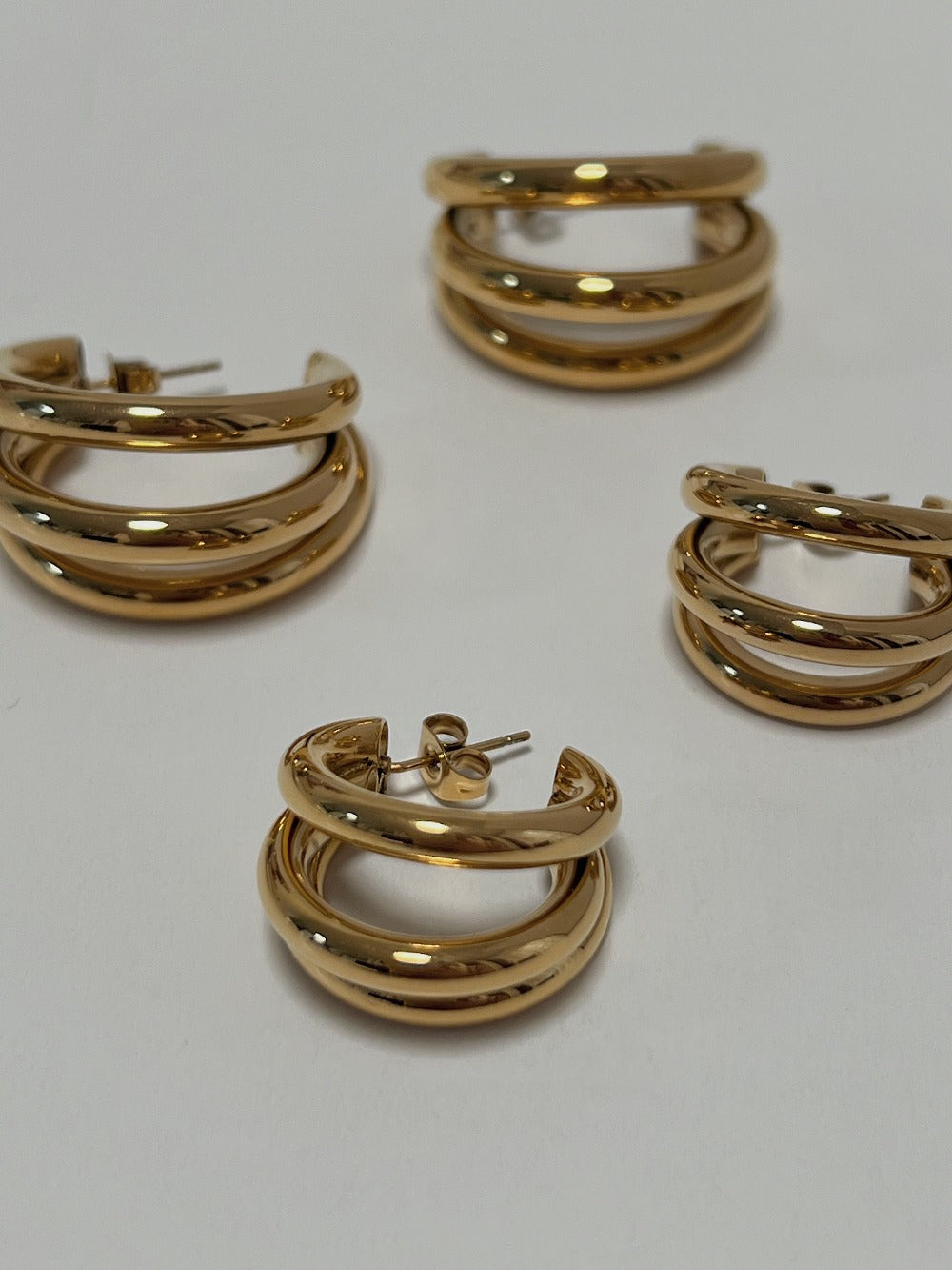 Ivette Triple Hoop Earrings