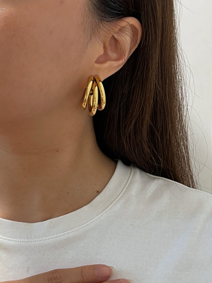 Ivette Triple Hoop Earrings