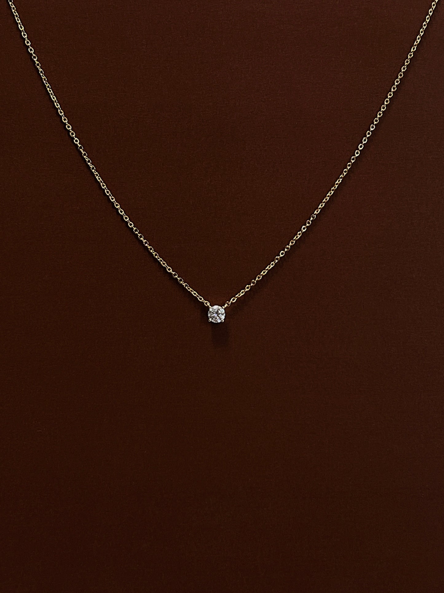 Cala Solitaire Moissanite Pendant Necklace