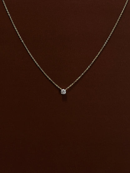 Cala Solitaire Moissanite Pendant Necklace