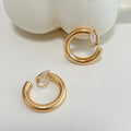 Jen Classic Bold Clip On Hoop Earrings