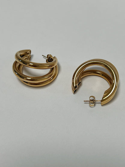 Ivette Triple Hoop Earrings