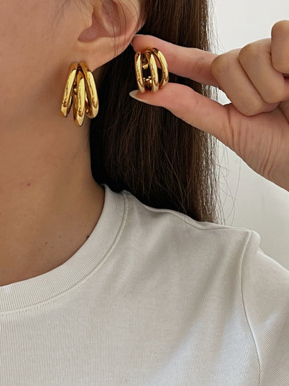 Ivette Triple Hoop Earrings