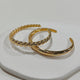 Paris Croissant Cuff Bangle & London Plain Cuff Bangle