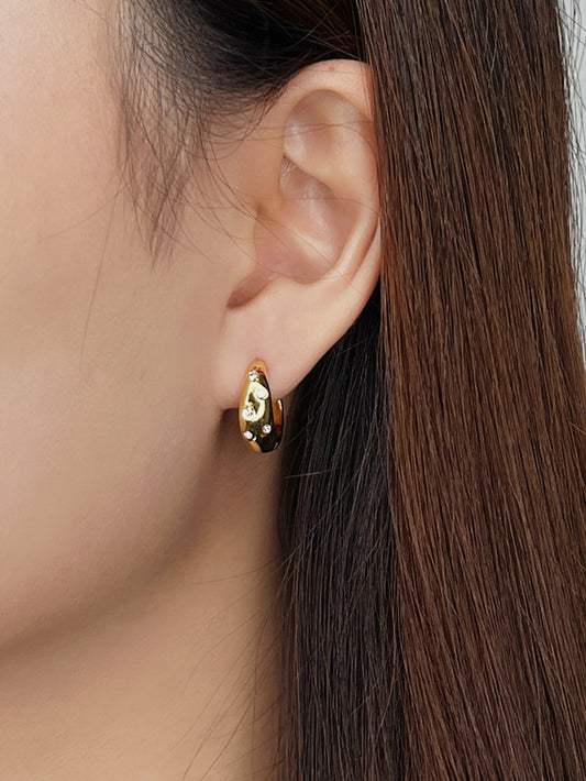 Lyla Pavé CZ Hoop Earrings