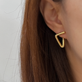 Khloe Minimalist Triangle Hoop Earrings