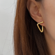 Khloe Minimalist Triangle Hoop Earrings