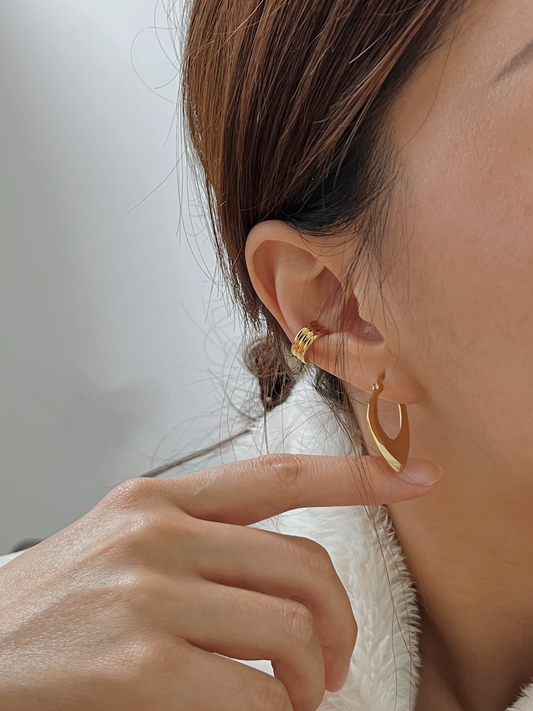 Minimalist Hoop Earrings, Gold Statement Hoop Earrings, Geometric Hoop Earrings, Triangle Earrings, Modern Hoop Earrings