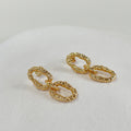Alia Molten Metal Link Drop Earrings