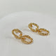 Alia Molten Metal Link Drop Earrings