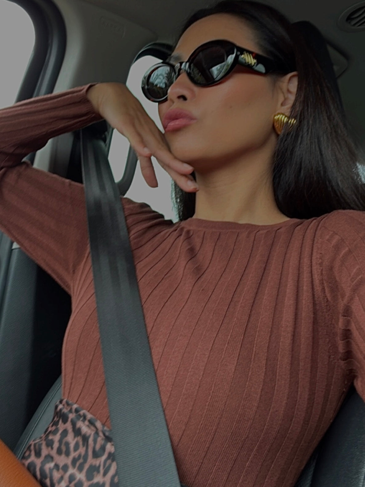 Editorial styling for Amour Heart Earrings
