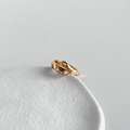 Doris Asymmetrical Hammered Bypass Ring