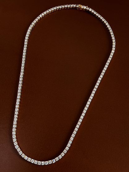 Tarnish resistant everyday luxury crystal strand curved smoothly on flat surface