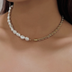 Blair Half Pearl Half Rope Chain Necklace