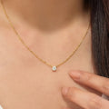 Cala Solitaire Moissanite Pendant Necklace