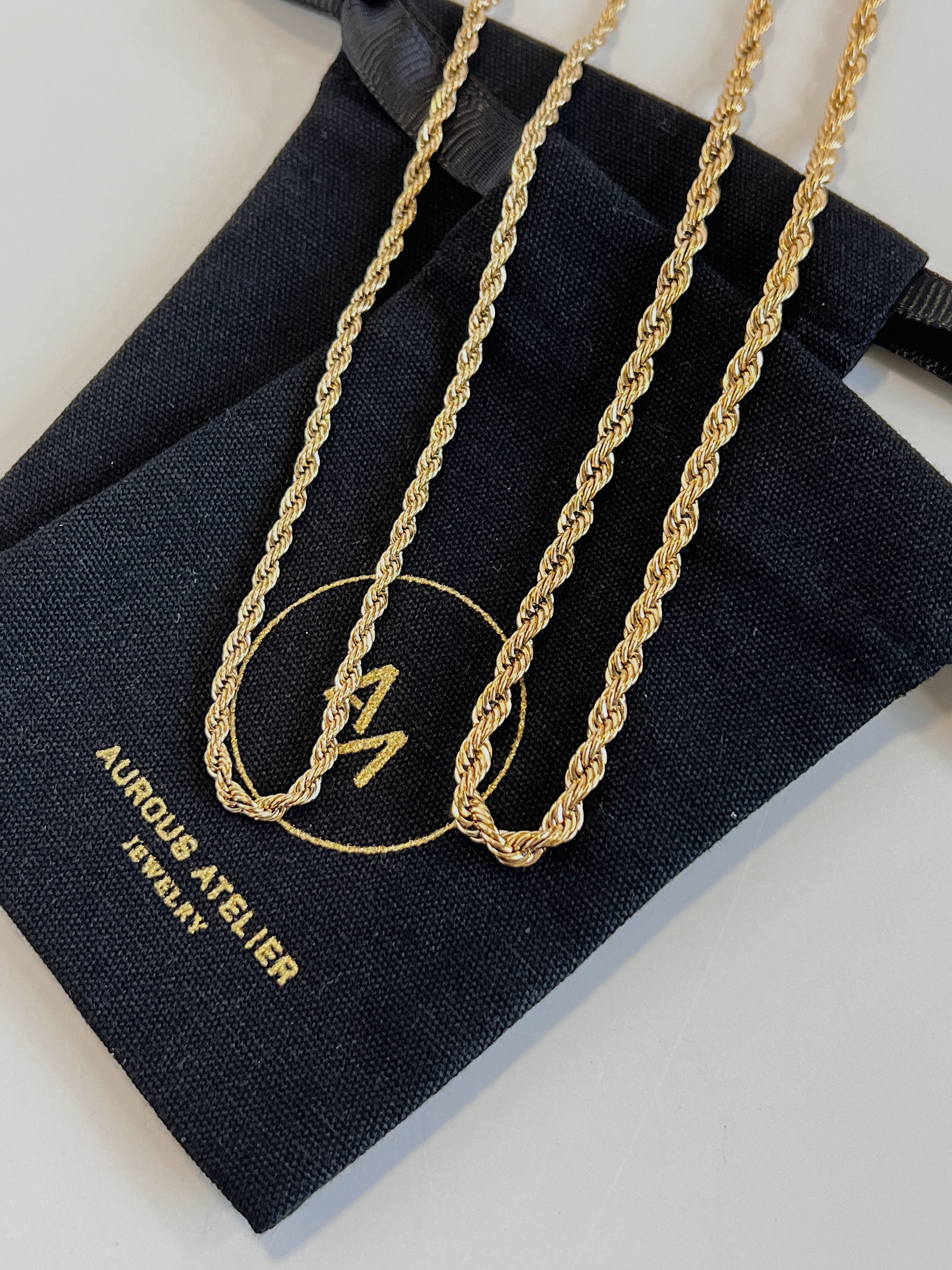 Chelsea Twisted Rope Chain Necklace | 18k Gold PVD Luxury Stack