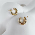 Gigi Hammered Clip-On Huggie Earrings